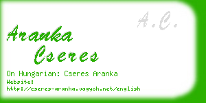 aranka cseres business card